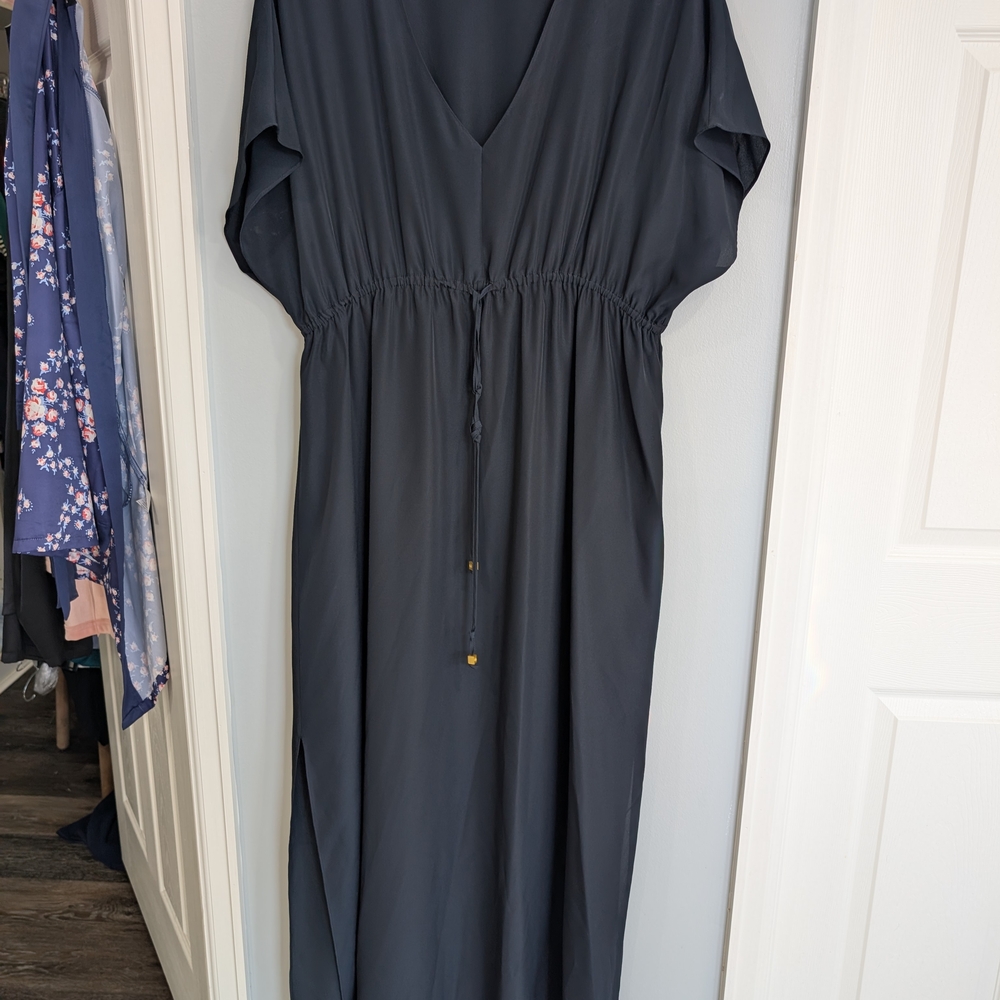 Michael Kors Blue V-Neck Maxi Sundress